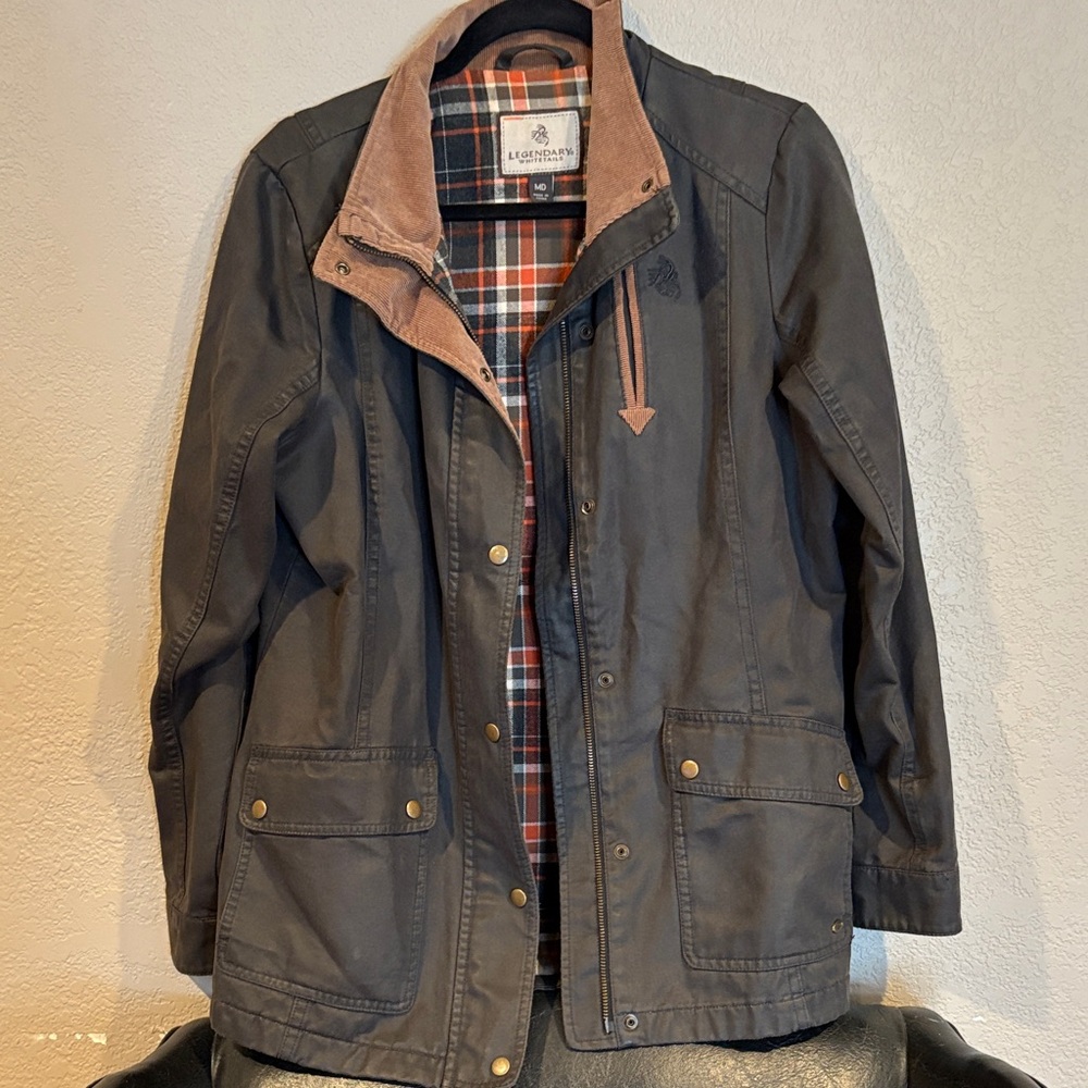 Legendary Whitetails Brown Field Jacket with Plaid Lining